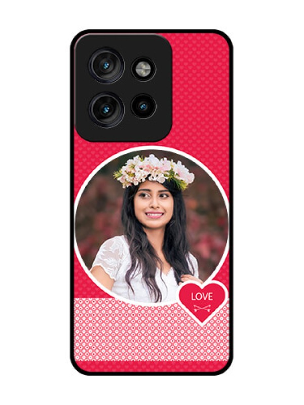 Custom Motorola Edge 50 Neo Custom Metal Phone Case - Pink Color Pattern Design