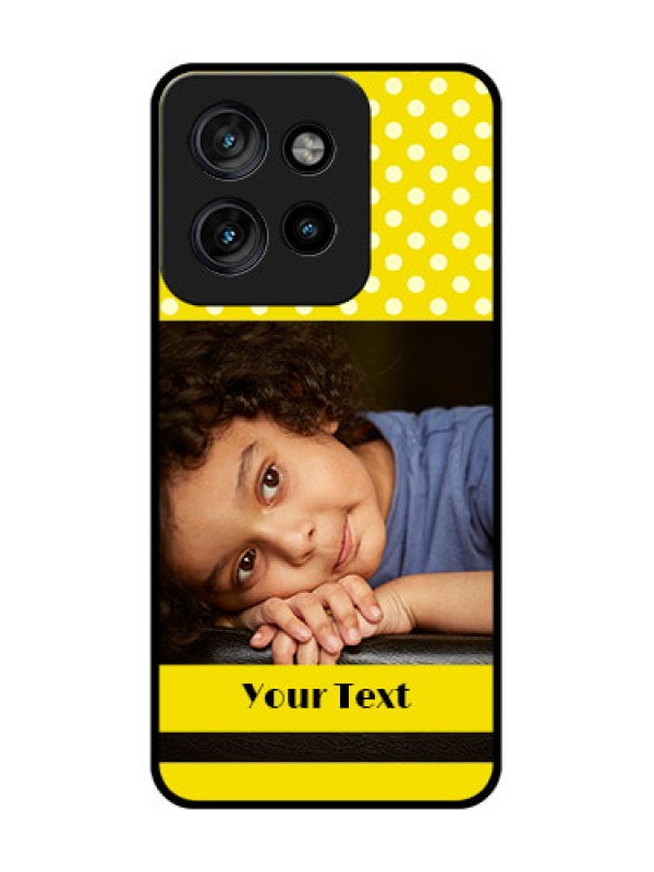 Custom Motorola Edge 50 Neo Custom Metal Phone Case - Bright Yellow Case Design