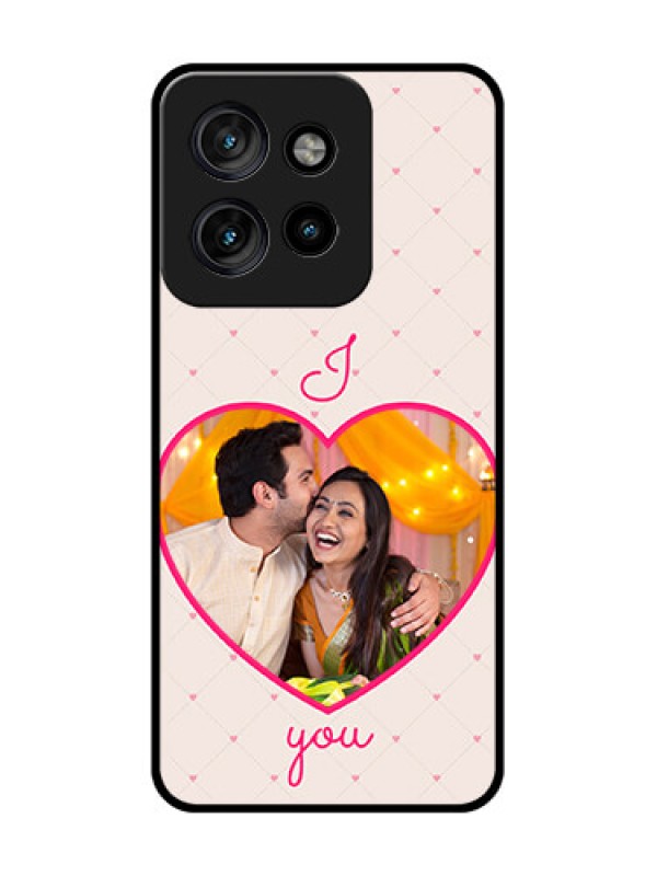 Custom Motorola Edge 50 Neo Custom Metal Phone Case - Heart Shape Design