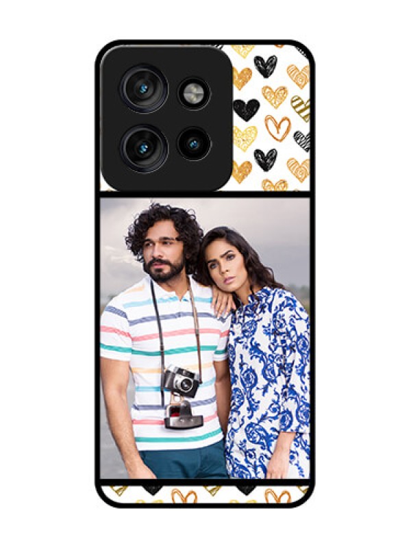 Custom Motorola Edge 50 Neo Custom Metal Phone Case - Love Symbol Design