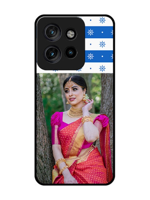 Custom Motorola Edge 50 Neo Custom Metal Phone Case - Snow Pattern Design