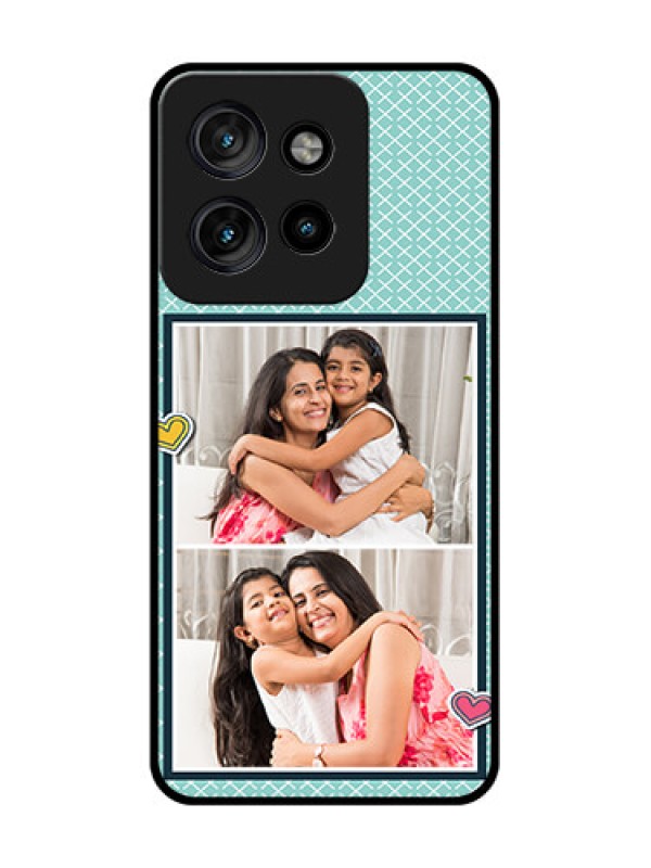 Custom Motorola Edge 50 Neo Custom Metal Phone Case - 2 Image Holder With Pattern Design
