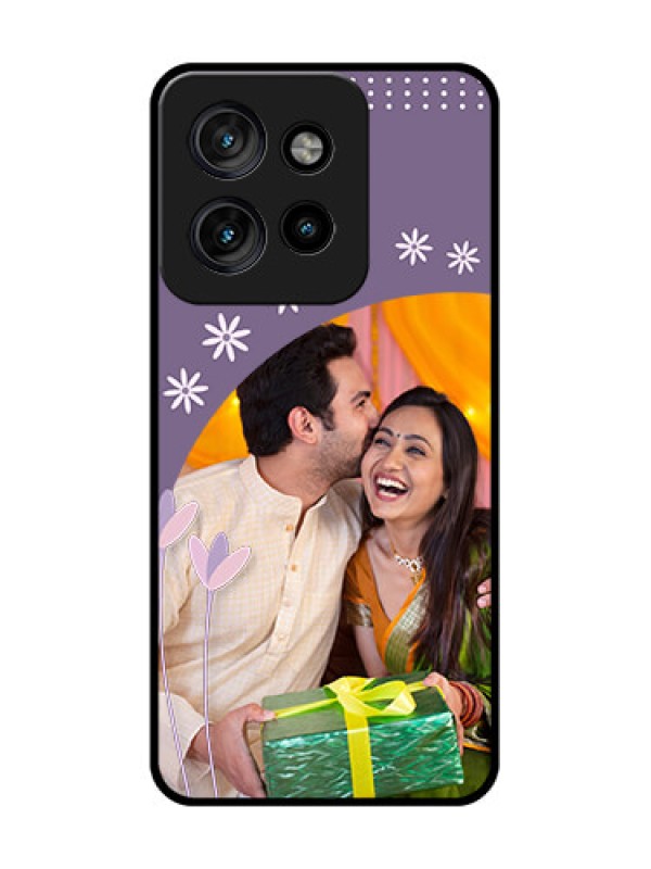 Custom Motorola Edge 50 Neo Custom Metal Phone Case - Lavender Flowers Design