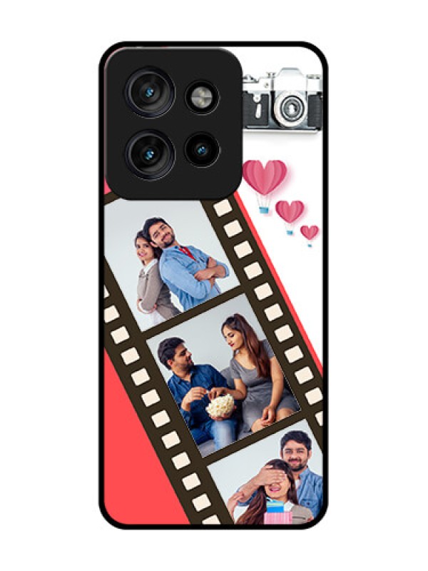 Custom Motorola Edge 50 Neo Custom Metal Phone Case - 3 Image Holder With Film Reel