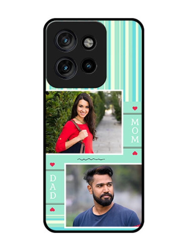 Custom Motorola Edge 50 Neo Custom Metal Phone Case - Mom and Dad Pic Design