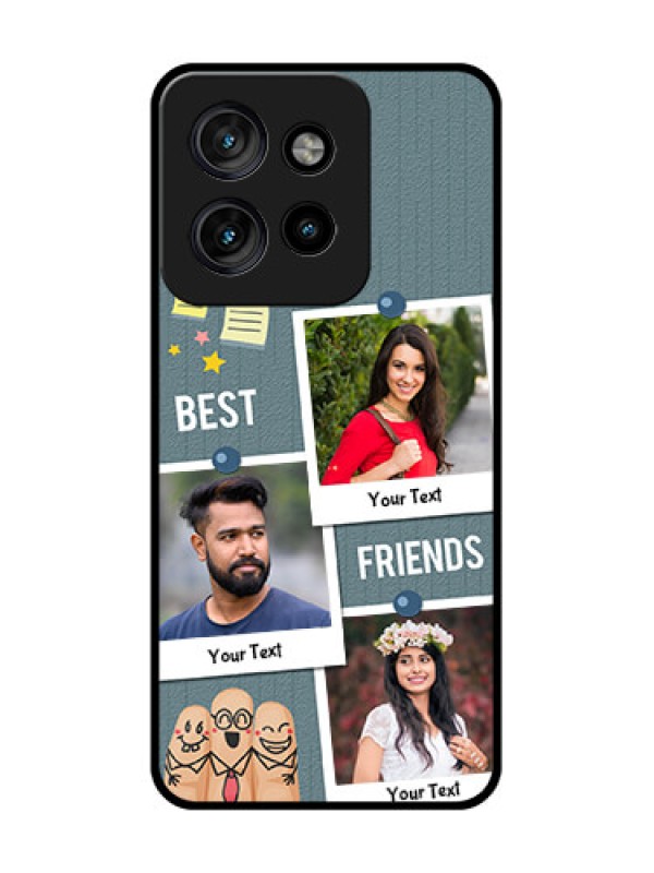 Custom Motorola Edge 50 Neo Custom Metal Phone Case - Sticky Frames And Friendship Design