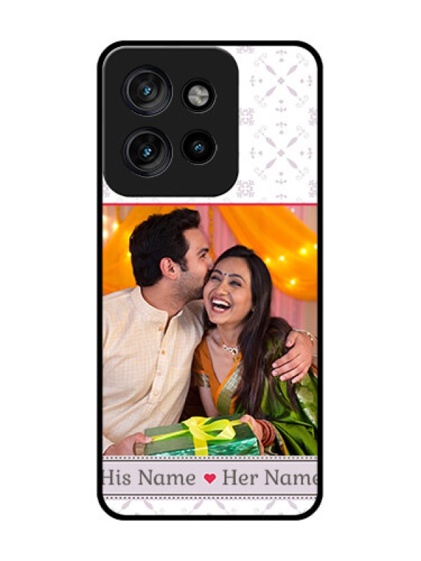 Custom Motorola Edge 50 Neo Custom Metal Phone Case - With Photo And Ethnic Design