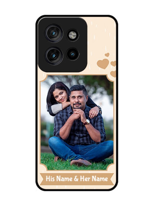 Custom Motorola Edge 50 Neo Custom Metal Phone Case - With Confetti Love Design
