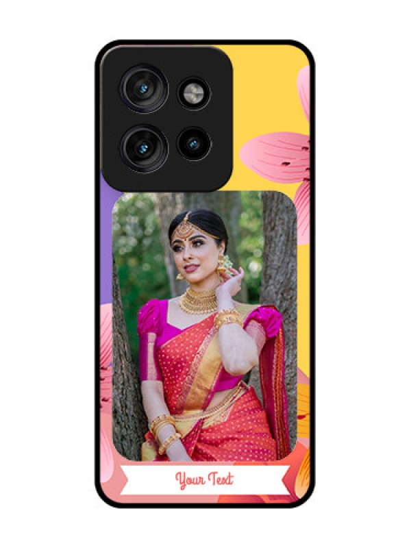 Custom Motorola Edge 50 Neo Custom Metal Phone Case - 3 Image With Vintage Floral Design