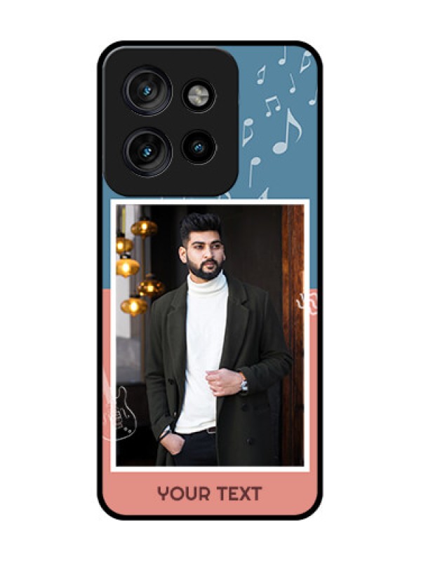 Custom Motorola Edge 50 Neo Custom Metal Phone Case - With Color Musical Note Design