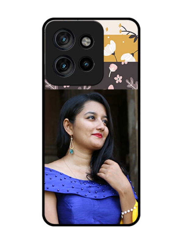 Custom Motorola Edge 50 Neo Custom Metal Phone Case - Stylish Floral Design