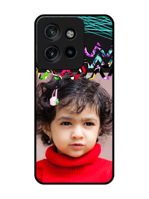 Custom Motorola Edge 50 Neo Custom Metal Phone Case - Neon Abstract Design