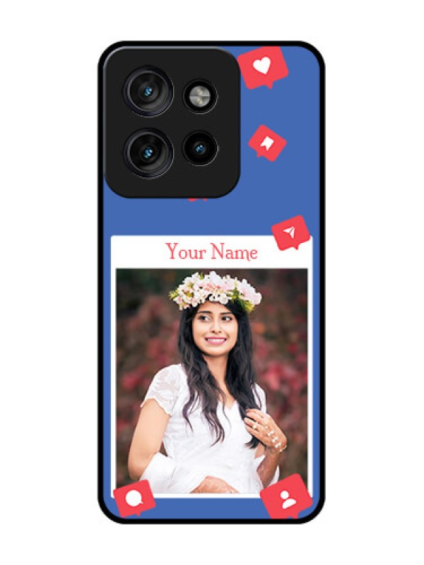 Custom Motorola Edge 50 Neo Custom Metal Phone Case - Like Share And Comment Design
