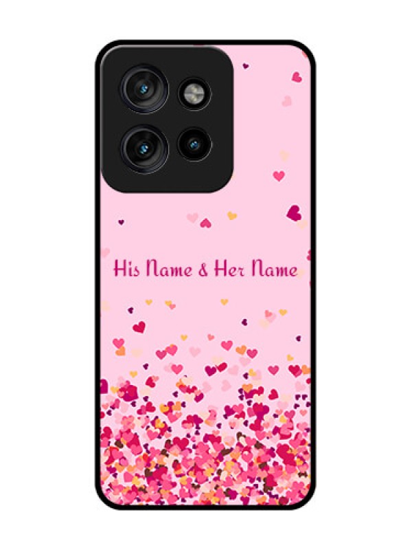 Custom Motorola Edge 50 Neo Custom Metal Phone Case - Floating Hearts Design