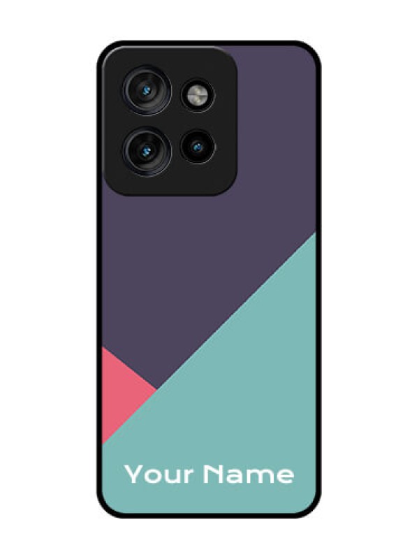 Custom Motorola Edge 50 Neo Custom Metal Phone Case - Tri Color Abstract Design