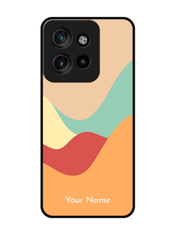 Custom Motorola Edge 50 Neo Custom Metal Phone Case - Ocean Waves Multi - Colour Design