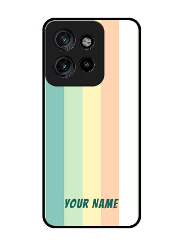 Custom Motorola Edge 50 Neo Custom Metal Phone Case - Multi - Colour Stripes Design