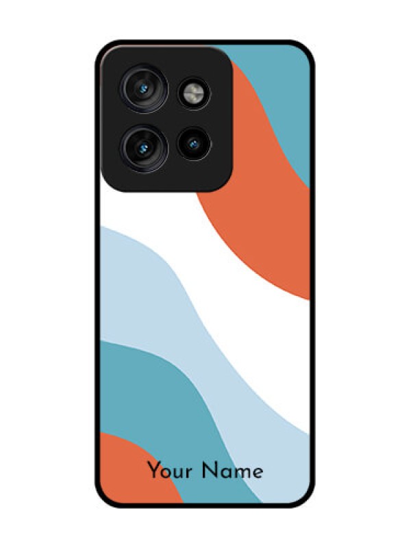 Custom Motorola Edge 50 Neo Custom Metal Phone Case - Coloured Waves Design