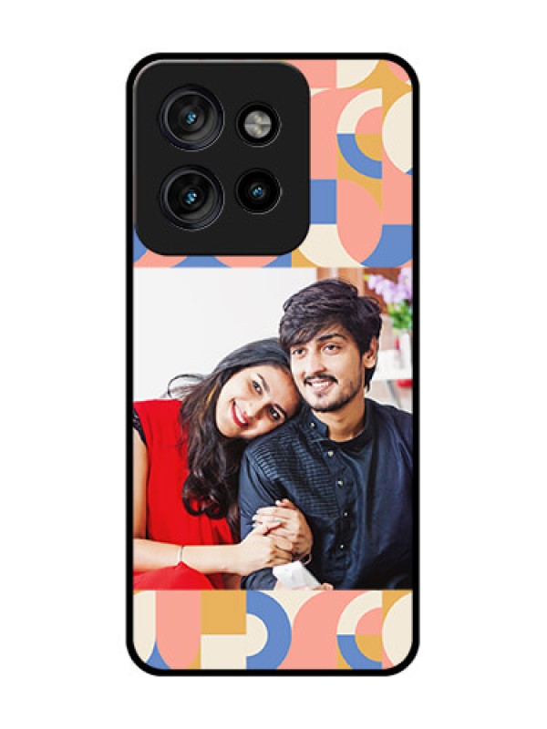 Custom Motorola Edge 50 Neo Custom Metal Phone Case - Semi - Circle Maze Pattern Design
