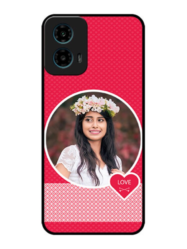 Custom Motorola G45 5G Custom Metal Phone Case - Pink Color Pattern Design