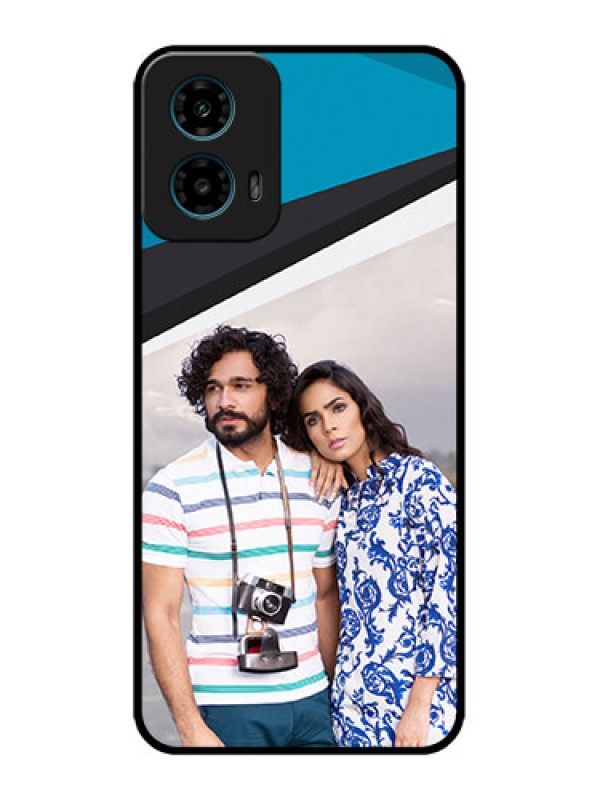 Custom Motorola G45 5G Custom Metal Phone Case - Simple Pattern Photo Upload Design