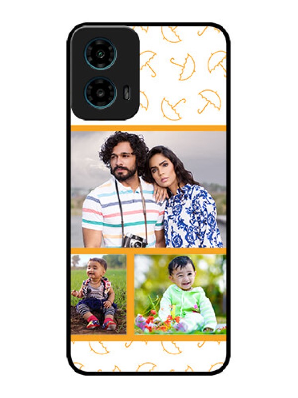 Custom Motorola G45 5G Custom Metal Phone Case - Yellow Pattern Design