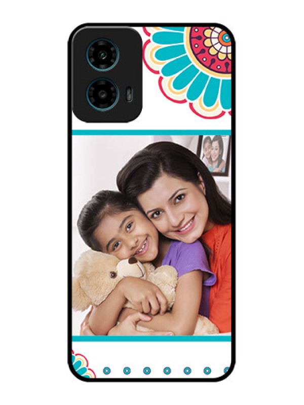 Custom Motorola G45 5G Custom Metal Phone Case - Flower Design