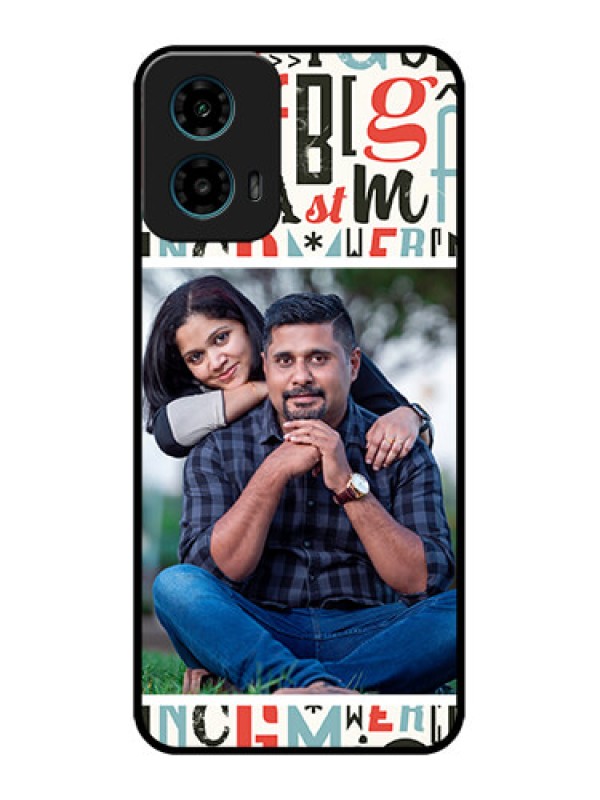 Custom Motorola G45 5G Custom Metal Phone Case - Alphabet Design