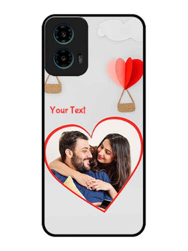 Custom Motorola G45 5G Custom Metal Phone Case - Parachute Love Design