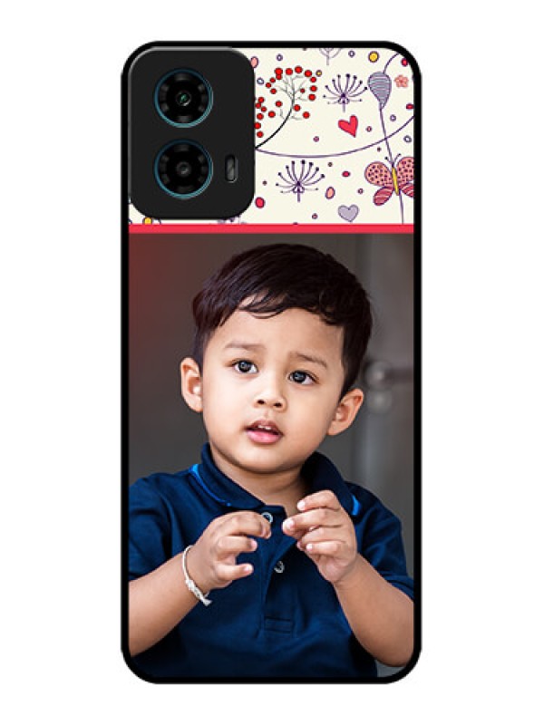 Custom Motorola G45 5G Custom Metal Phone Case - Premium Floral Design