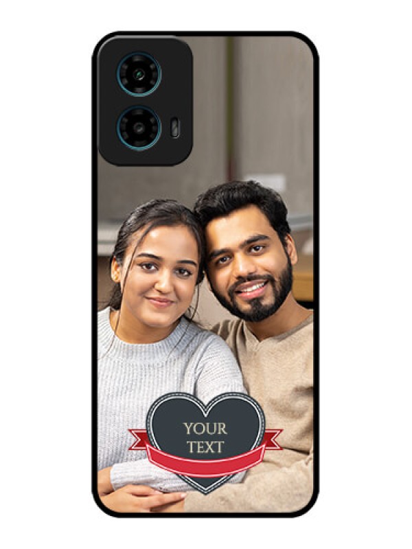 Custom Motorola G45 5G Custom Metal Phone Case - Just Married Couple Design