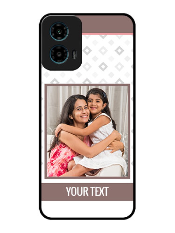Custom Motorola G45 5G Custom Metal Phone Case - Simple Diamond Design