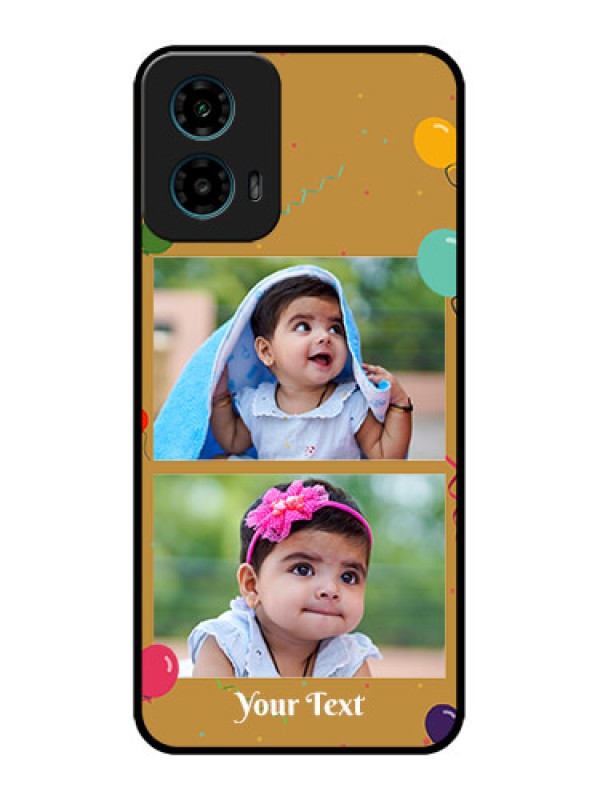 Custom Motorola G45 5G Custom Metal Phone Case - Image Holder With Birthday Celebrations Design