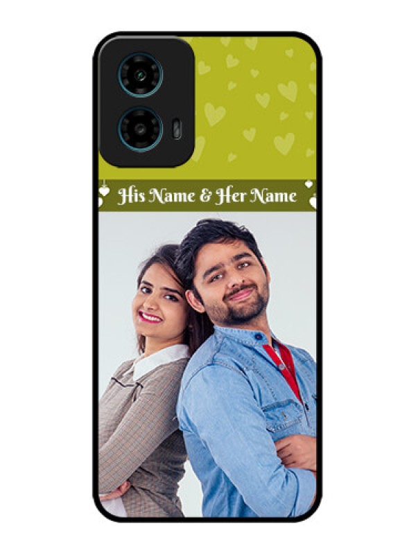 Custom Motorola G45 5G Custom Metal Phone Case - You & Me Heart Design