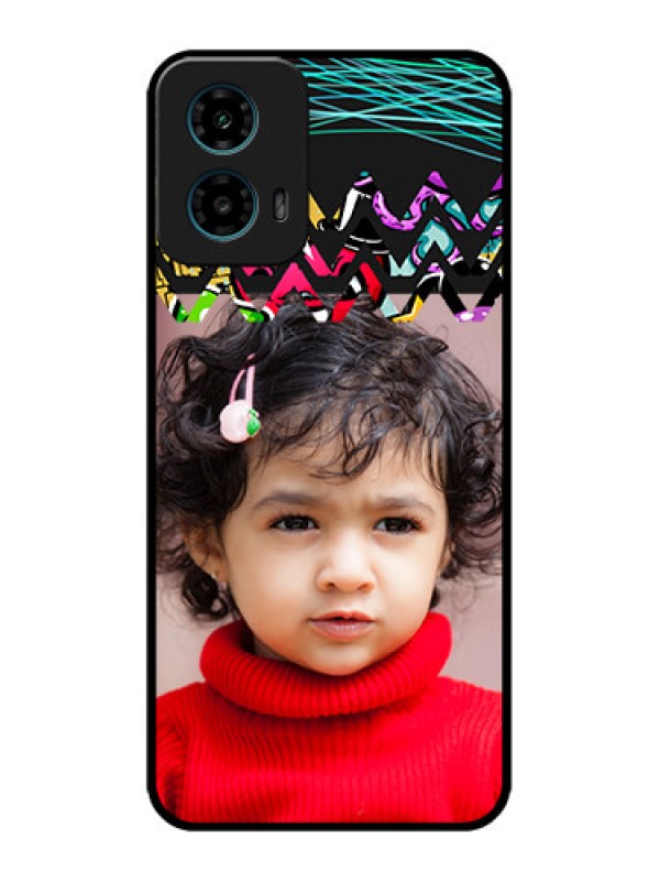 Custom Motorola G45 5G Custom Metal Phone Case - Neon Abstract Design