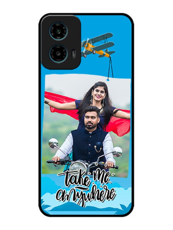 Custom Motorola G45 5G Custom Metal Phone Case - Traveller Design