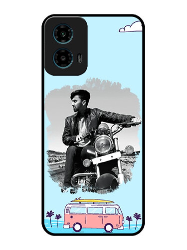 Custom Motorola G45 5G Custom Metal Phone Case - Travel & Adventure Design