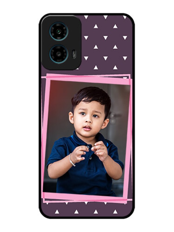 Custom Motorola G45 5G Custom Metal Phone Case - Triangle Pattern Dotted Design
