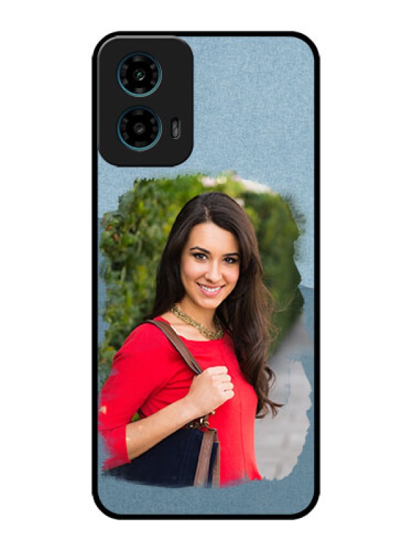 Custom Motorola G45 5G Custom Metal Phone Case - Grunge Line Art Design