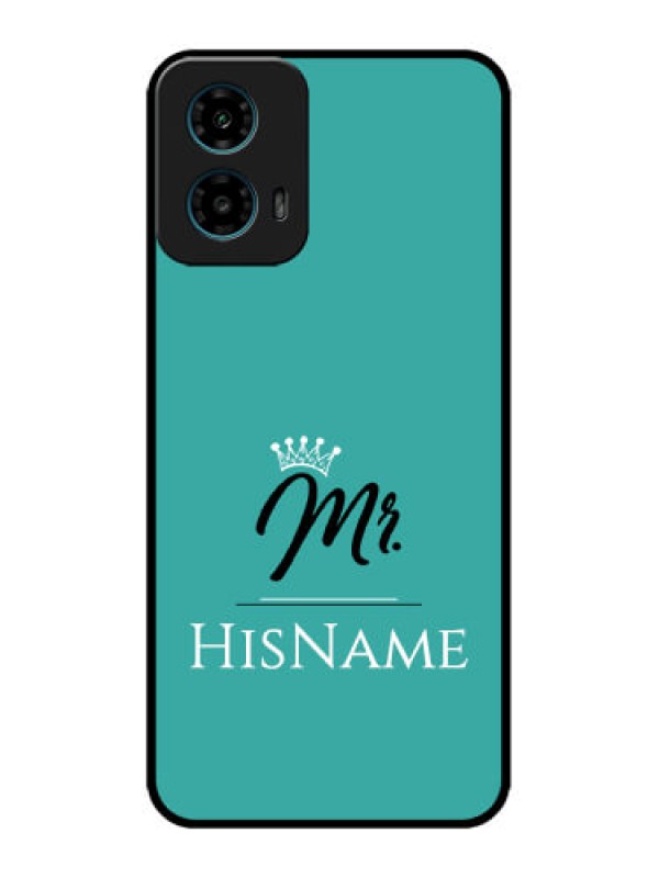 Custom Motorola G45 5G Custom Metal Phone Case - Mr With Name Design