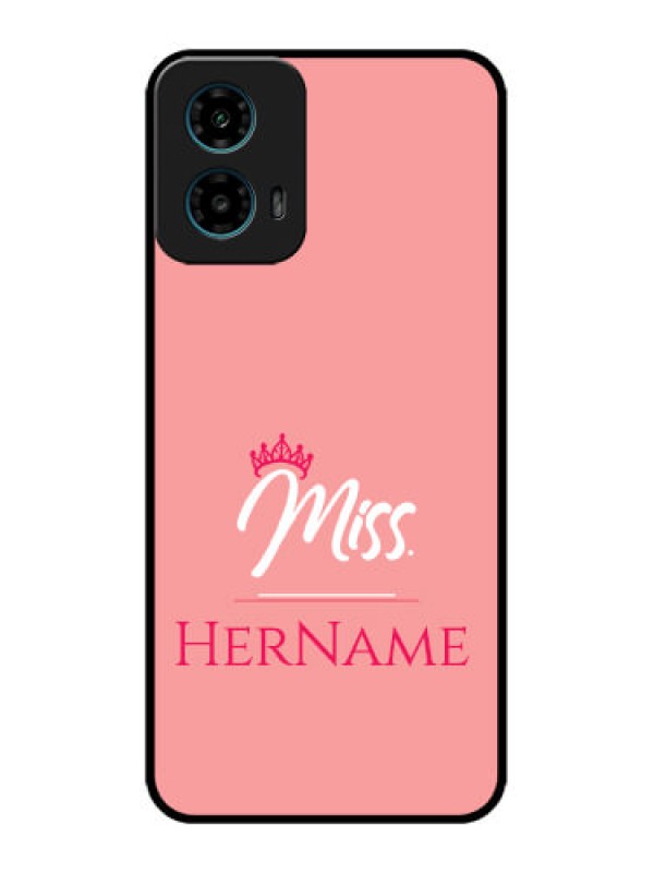 Custom Motorola G45 5G Custom Metal Phone Case - Mrs With Name Design