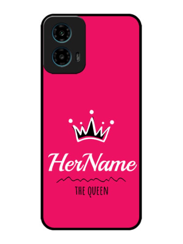 Custom Motorola G45 5G Custom Metal Phone Case - Queen With Name Design