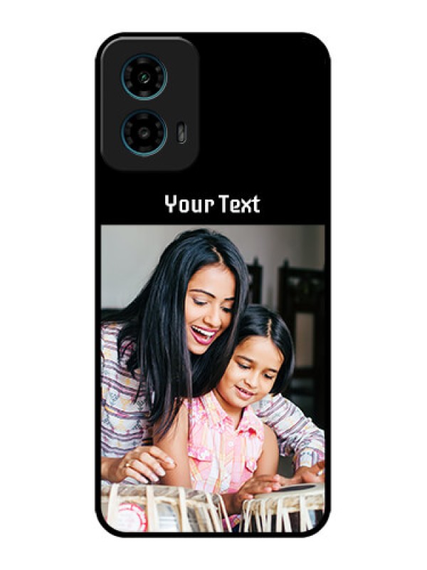 Custom Motorola G45 5G Custom Metal Phone Case - Photo With Name Design