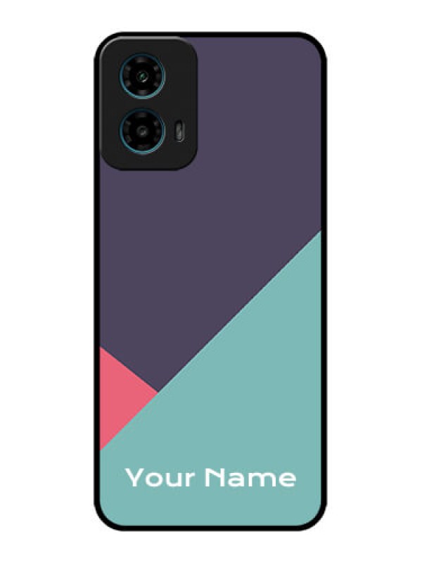 Custom Motorola G45 5G Custom Metal Phone Case - Tri Color Abstract Design