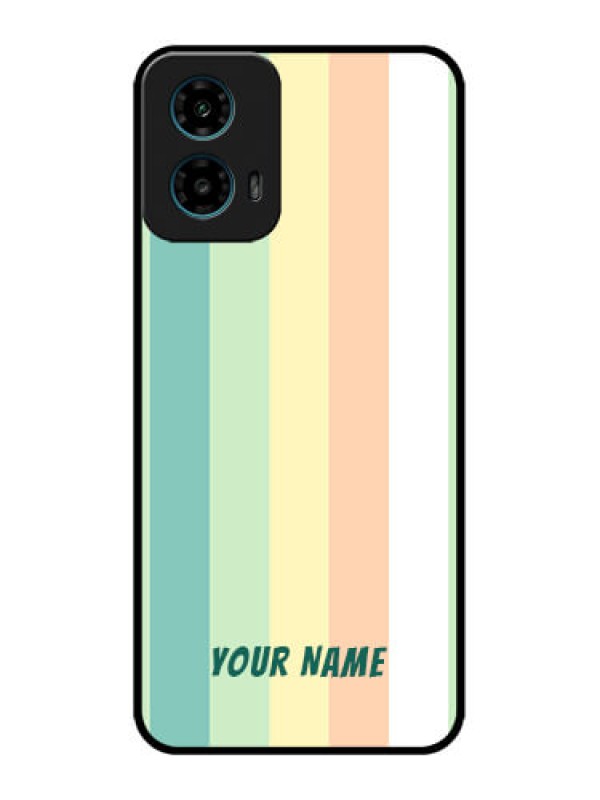 Custom Motorola G45 5G Custom Metal Phone Case - Multi - Colour Stripes Design