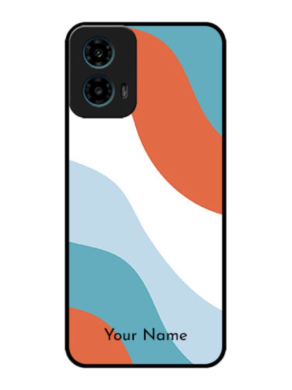Custom Motorola G45 5G Custom Metal Phone Case - Coloured Waves Design