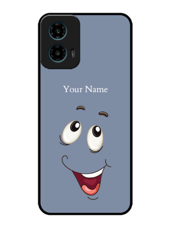 Custom Motorola G45 5G Custom Metal Phone Case - Laughing Cartoon Face Design