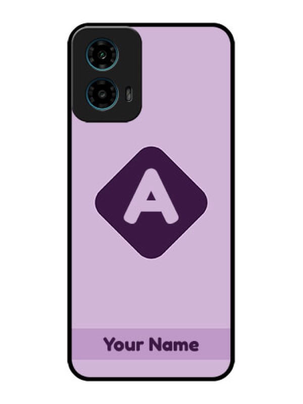Custom Motorola G45 5G Custom Metal Phone Case - Custom Letter In Curved Badge Design