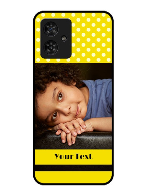 Custom Motorola G54 5G Custom Metal Phone CaseBright Yellow Case Design