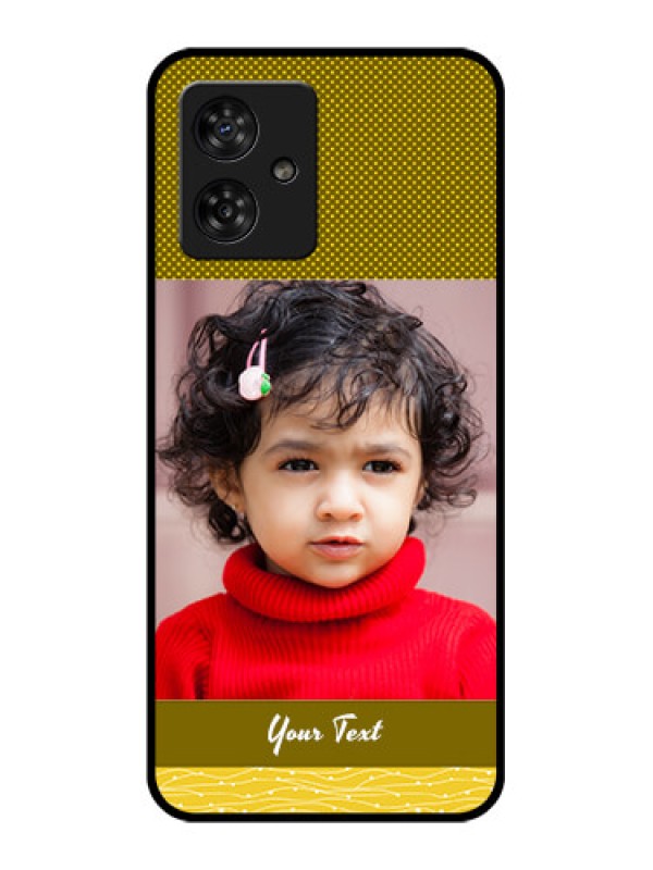Custom Motorola G54 5G Custom Metal Phone CaseSimple Green Color Design